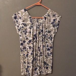 White floral loft top
